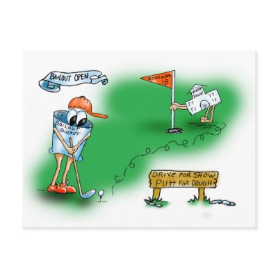 Bailout Open - Golf postcards