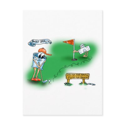 Bailout Open - Golf postcards