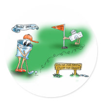 Bailout Open - Golf Stickers