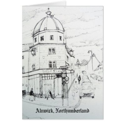 "Baily's Cafe, Alnwick" Card by MaryMcandrew