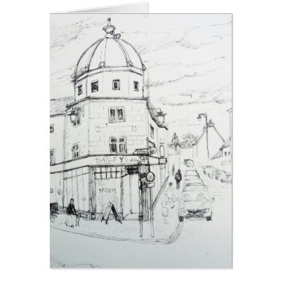 "Baily's Cafe, Alnwick" Card by MaryMcandrew