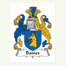 Baines Family Crest Postcard
