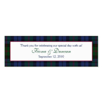 Baird Tartan Favor Tag Business Cards