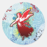 Bait spreading a message of love round sticker