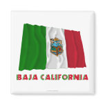 Baja California Waving Unofficial Flag Refrigerator Magnets