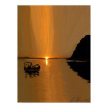 Baja Sunset - Freehand v2 posters