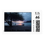 baja sunset postage stamp