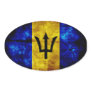Bajan Flag Oval Stickers