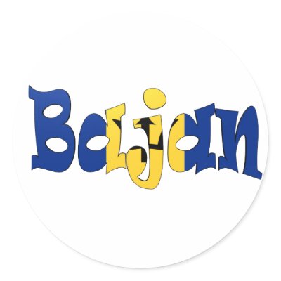 Bajan Round Sticker by WearFlags