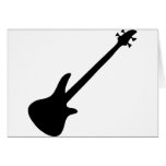 bajista de la guitarra baja tarjeton