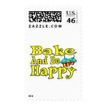 Bake And Be Happy Postage Stamp