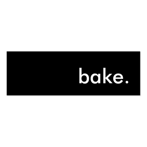 bake. business card templates (front side)