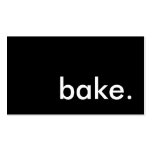 bake. (color customizable) business card template