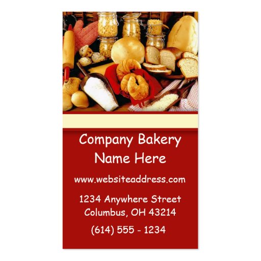 Bake Goods Baking Bakery Chef Business Cards (front side)