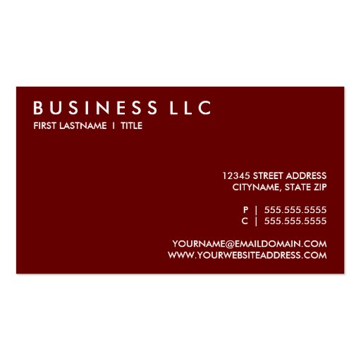 BAKE (mod squares) Business Card Templates (back side)