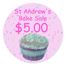Bake Sale Cupcake Price Stickers