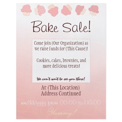 Bake Sale Flyer (Cupcake Border) by CustomShouts