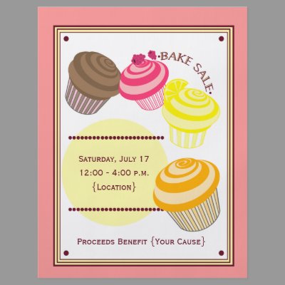 Bake Sale Flyer - Cupcakes Zazzle_flyer Bake Sale Flyer - Cupcakes Zazzle_flyer