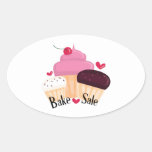 Bake Sale Oval Sticker
