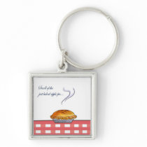 Baked apple pie. keychain