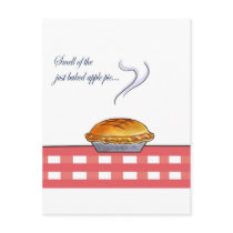 Baked apple pie. postcard