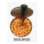 Baked Beans in Tin Can with Spoon Custom Invitations