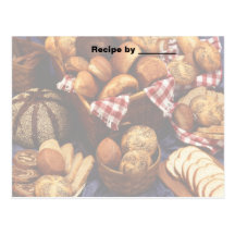 Baked Breads Recipe 2 Blank Card Postcard