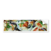 Baked Clams With Champagne Sauce And Pancetta bumper stickers by lifesphere Baked Clams With Champagne Sauce And Pancetta bumper stickers