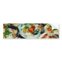 Baked Clams With Champagne Sauce And Pancetta bumper stickers by lifesphere Baked Clams With Champagne Sauce And Pancetta bumper stickers