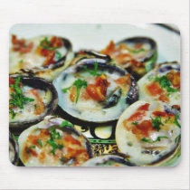 Baked Clams With Champagne Sauce And Pancetta mousepads