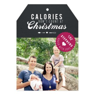 Baked gift Christmas Photo Card gift tag Custom Announcement