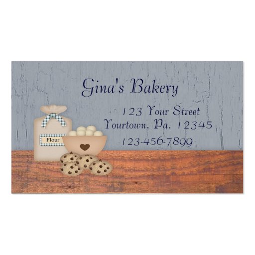Baked Goods Business Card (front side)