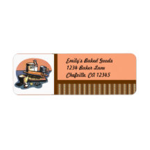 Baked goods custom return address labels