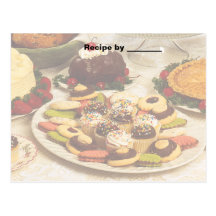 Baked Goods Recipe Blank Card Postcards