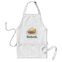 BAKED text baked potato aprons by doonidesigns BAKED text baked potato aprons
