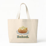 BAKED text baked potato Canvas Bags