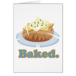 BAKED text baked potato Card