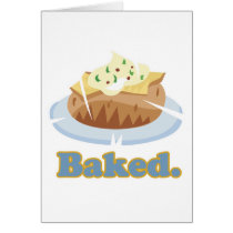 BAKED text baked potato cards