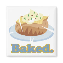 BAKED text baked potato magnets by doonidesigns BAKED text baked potato magnets