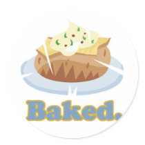 BAKED text baked potato stickers by doonidesigns BAKED text baked potato stickers