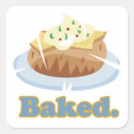 BAKED text baked potato stickers