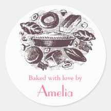 Baked with Love Stickers