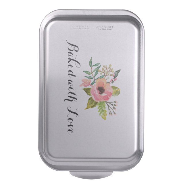 Baked with Love Stylish Watercolor Floral Cake Pan-2