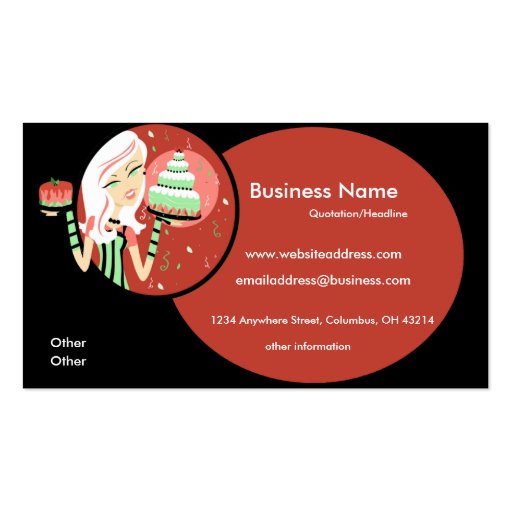 Baker/Bakery/Pastry Chef 3 Business Cards