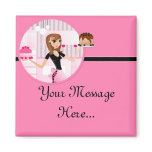 Baker/Bakery/Pastry Chef Frig Magnet Design 4 magnets