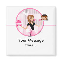 Baker/Bakery/Pastry Chef Frig Magnet Design 5 by mrssocolov2 Baker/Bakery/Pastry Chef Frig Magnet Design 5
