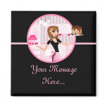 Baker/Bakery/Pastry Chef Frig Magnet Design 6 magnets