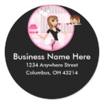 Baker/Bakery/Pastry Chef Return Address Labels Round Sticker