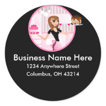 Baker/Bakery/Pastry Chef Return Address Labels Round Sticker