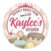 baker baking cupcake cookies cake gift stickers...